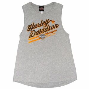 Harley-Davidson Light Gray Tank with Orange Logo